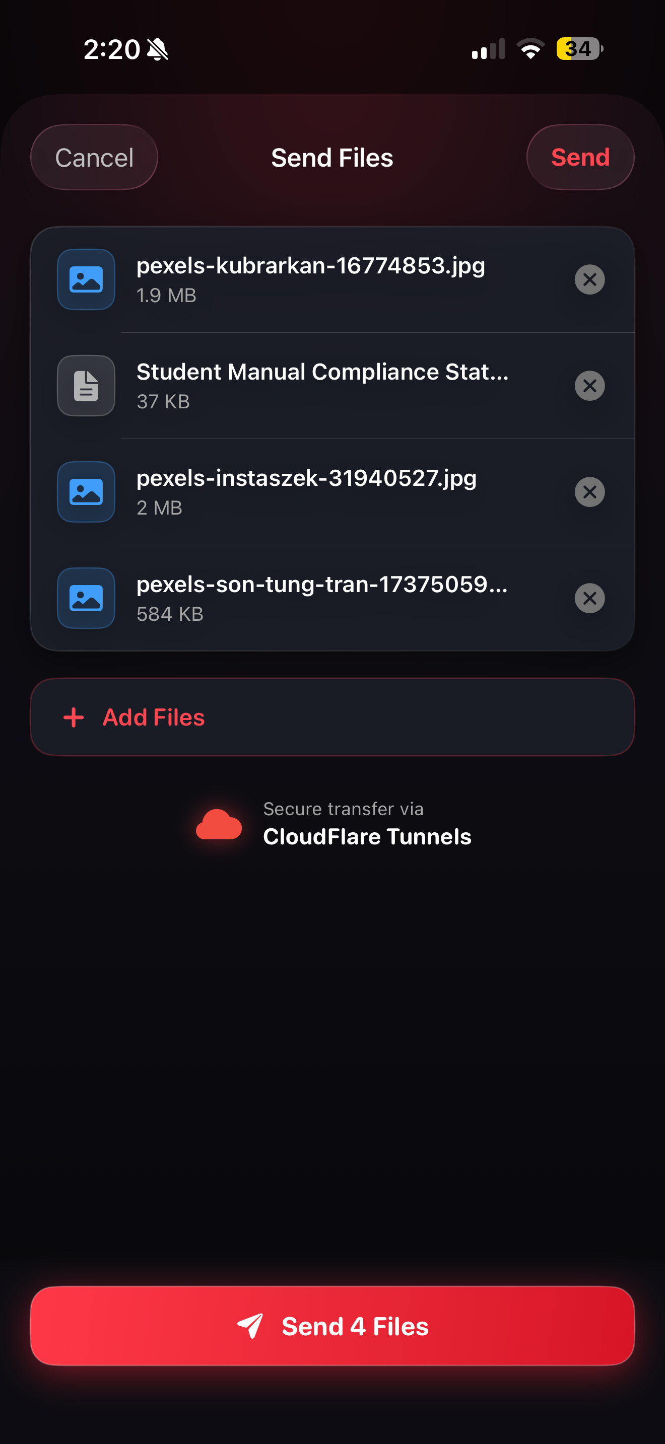Staged File Selection Queue